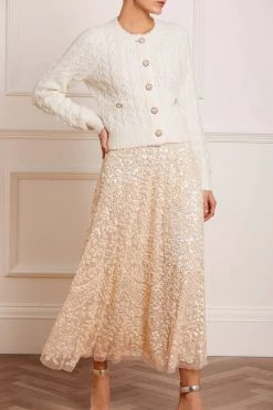 Needle & Thread Holding LTD Cable Bobble Short Cardigan