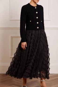 Needle & Thread Holding LTD All - Womenswear Cable Bobble Short Cardigan