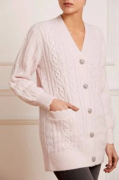 Needle & Thread Holding LTD All - Womenswear Cable Jewelled Button Longline Cardigan