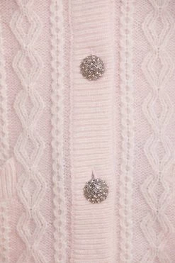Needle & Thread Holding LTD All - Womenswear Cable Jewelled Button Longline Cardigan