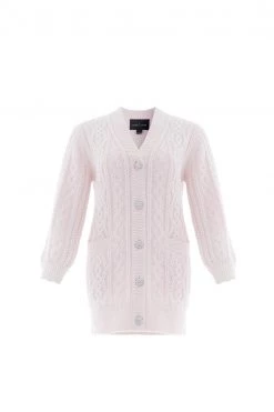 Needle & Thread Holding LTD All - Womenswear Cable Jewelled Button Longline Cardigan