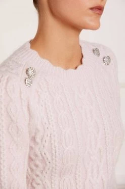 Needle & Thread Holding LTD Cable Jewelled Button Midline Jumper