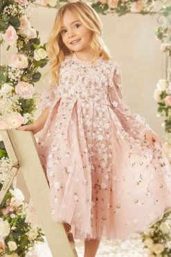 Premium Dress Store 35 Needle & Thread Holding LTD Camellia Ditsy Long Sleeve Kids Dress All-Kids