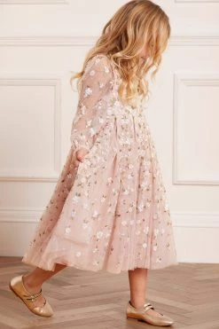 Needle & Thread Holding LTD Camellia Ditsy Long Sleeve Kids Dress All-Kids