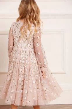 Needle & Thread Holding LTD Camellia Ditsy Long Sleeve Kids Dress All-Kids