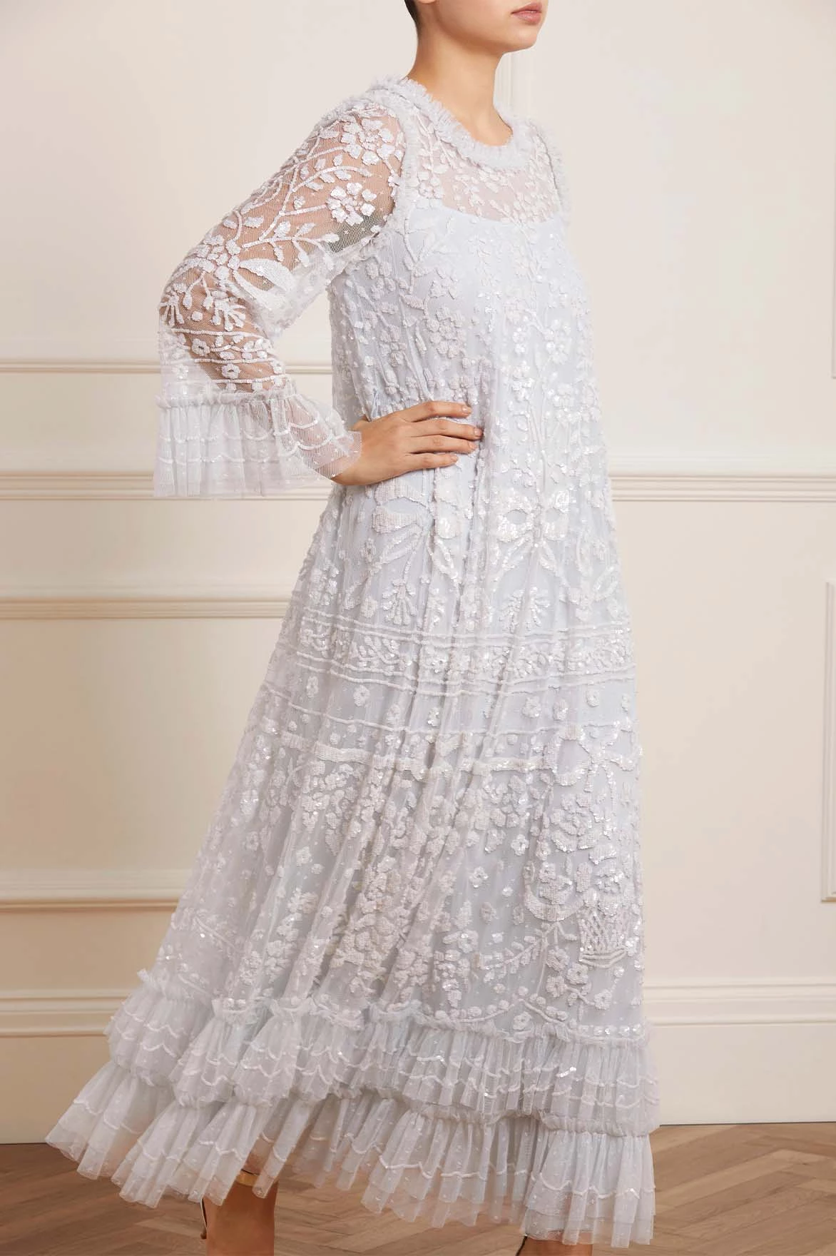 Needle & Thread Holding LTD Celia Long Sleeve Ankle Gown All - Womenswear 3 Needle & Thread Holding LTD Celia Long Sleeve Ankle Gown All - Womenswear