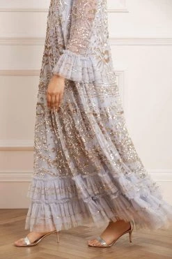 Needle & Thread Holding LTD Celia Long Sleeve Ankle Gown