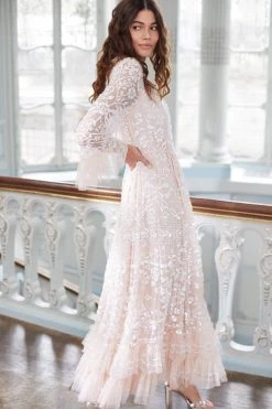 Needle & Thread Holding LTD All - Womenswear Celia Long Sleeve Ankle Gown