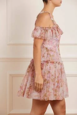 Needle & Thread Holding LTD Darling Meadow Off Shoulder Micro Mini Dress