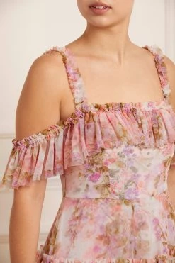 Needle & Thread Holding LTD Darling Meadow Off Shoulder Micro Mini Dress