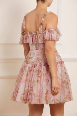 Needle & Thread Holding LTD Darling Meadow Off Shoulder Micro Mini Dress