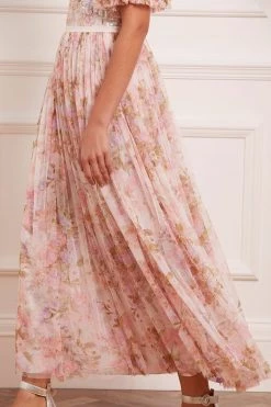 Needle & Thread Holding LTD All - Womenswear Darling Meadow Sequin Bodice Short Sleeve Ankle Gown