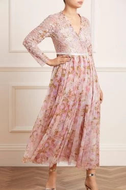 Needle & Thread Holding LTD All - Womenswear Darling Meadow V-Neck Bodice Ankle Gown