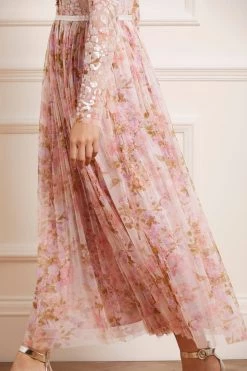 Needle & Thread Holding LTD All - Womenswear Darling Meadow V-Neck Bodice Ankle Gown