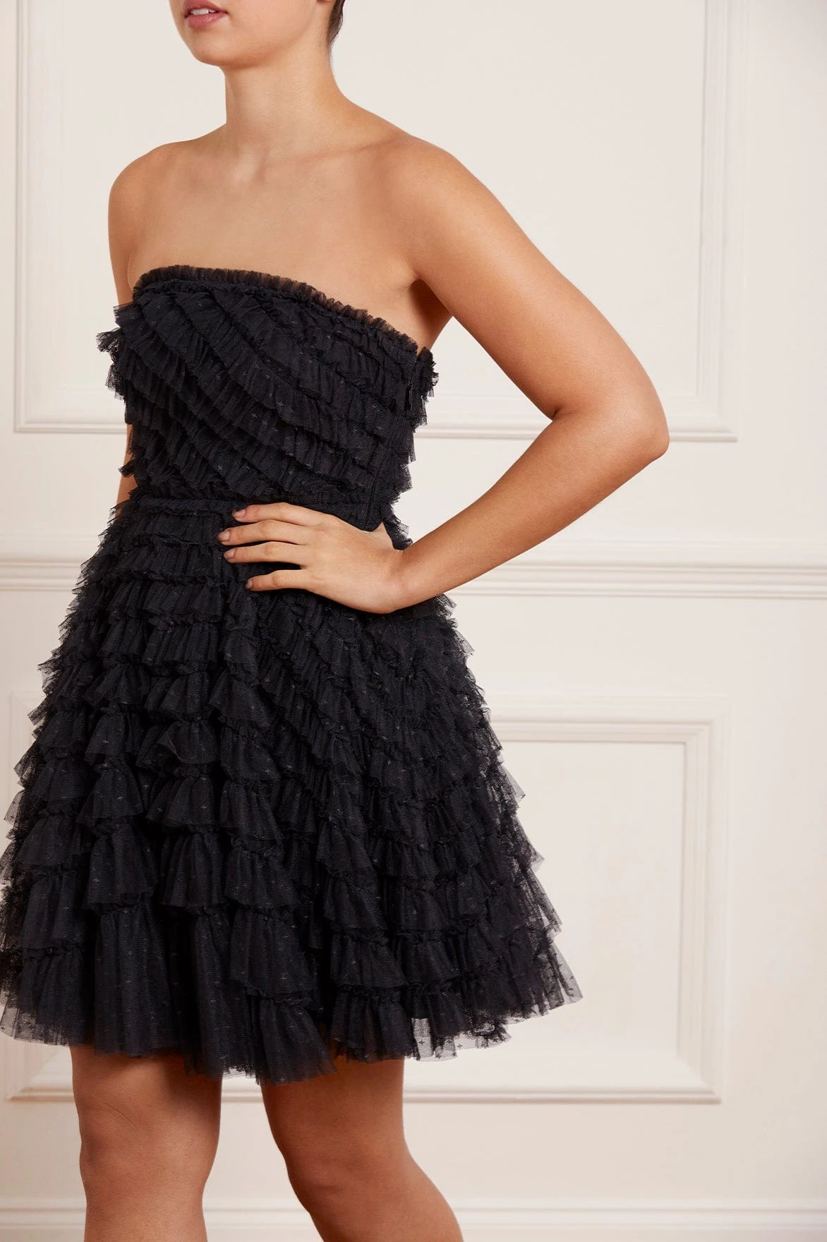 Needle & Thread Holding LTD Elizabeth Rose Strapless Corset Micro Mini Dress 1 Needle & Thread Holding LTD Elizabeth Rose Strapless Corset Micro Mini Dress