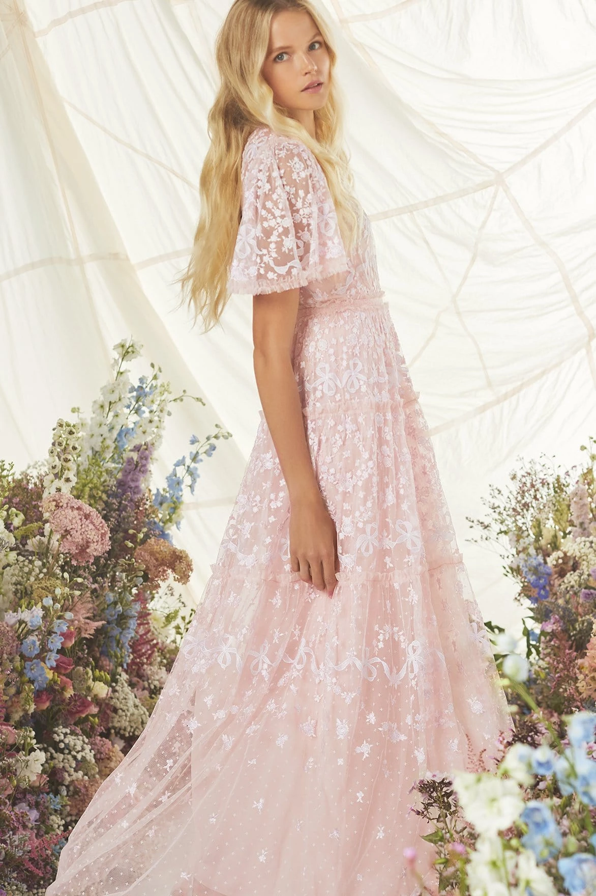 Needle & Thread Holding LTD All - Womenswear Emilana Short Sleeve Gown 8 Needle & Thread Holding LTD All - Womenswear Emilana Short Sleeve Gown