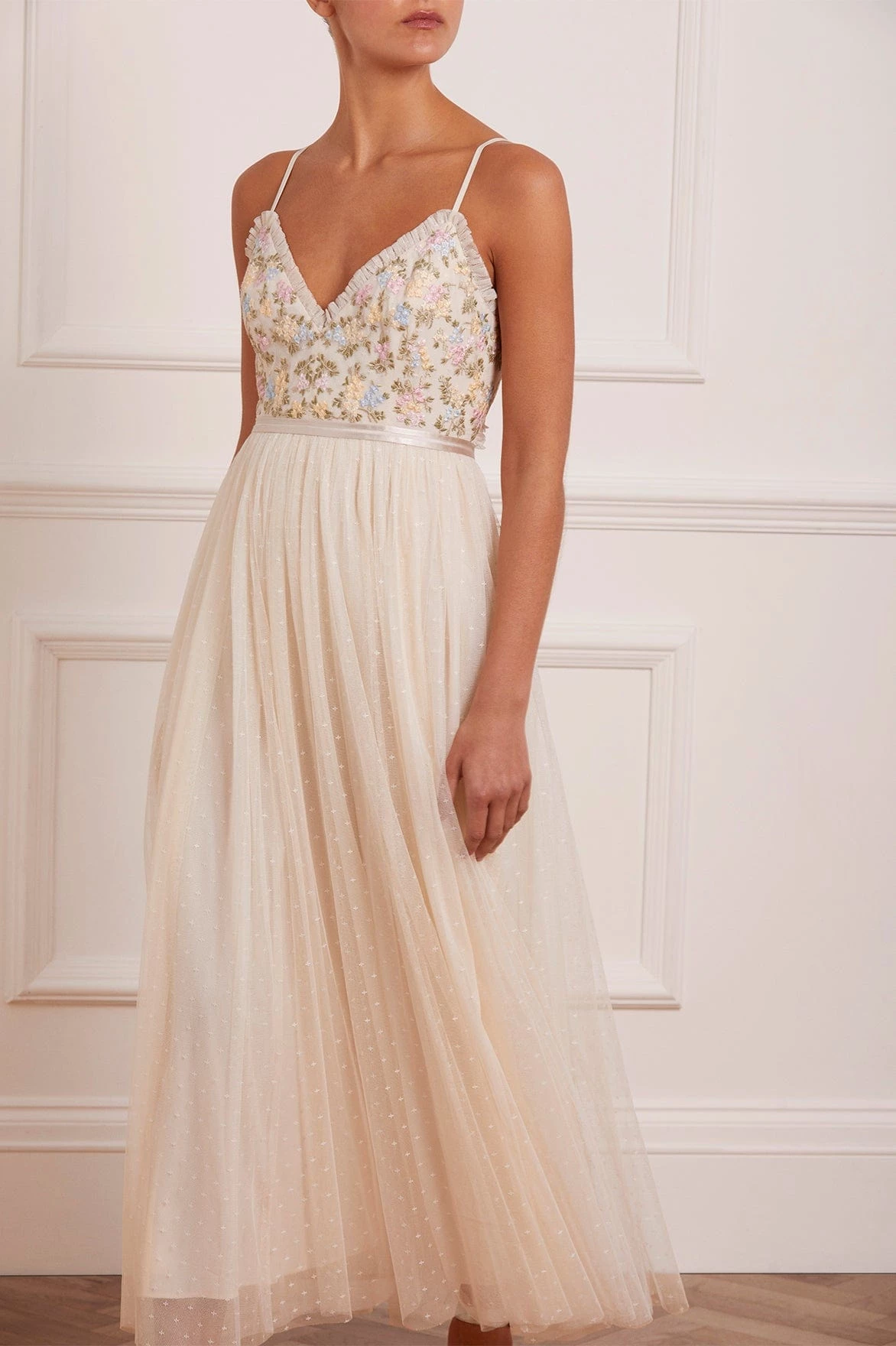 Needle & Thread Holding LTD Emma Ditsy Bodice Cami Ankle Gown 1 Needle & Thread Holding LTD Emma Ditsy Bodice Cami Ankle Gown