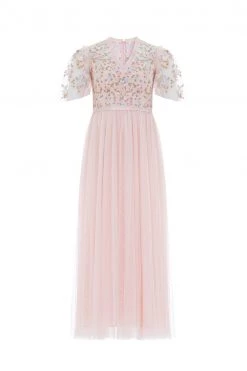 Needle & Thread Holding LTD All - Womenswear Emma Ditsy Bodice V-Neck Ankle Gown