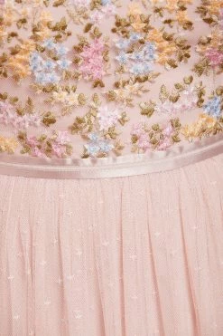 Needle & Thread Holding LTD All - Womenswear Emma Ditsy Bodice V-Neck Ankle Gown