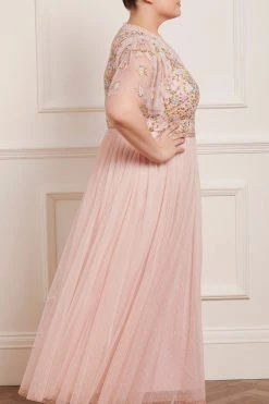 Needle & Thread Holding LTD All - Womenswear Emma Ditsy Bodice V-Neck Ankle Gown