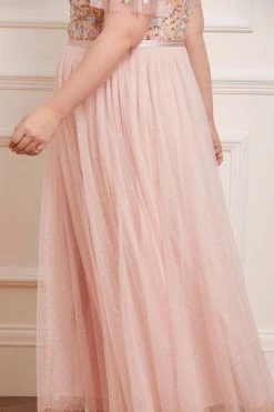 Needle & Thread Holding LTD All - Womenswear Emma Ditsy Bodice V-Neck Ankle Gown