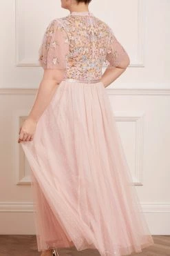 Needle & Thread Holding LTD All - Womenswear Emma Ditsy Bodice V-Neck Ankle Gown