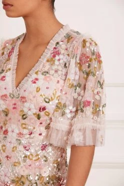 Needle & Thread Holding LTD All - Womenswear Enchanted Meadow Sequin V-Neck Gown