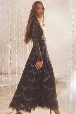 Needle & Thread Holding LTD All - Womenswear Fifi Long Sleeve Ankle Gown