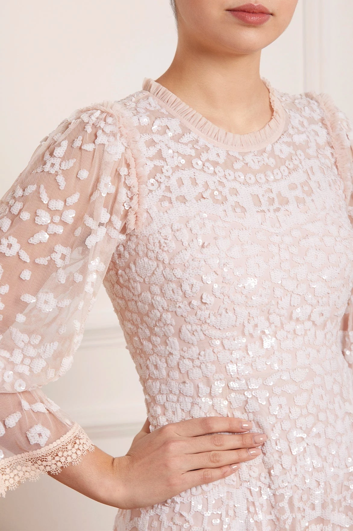 Needle & Thread Holding LTD Filigree Lace Sequin Mini Dress All - Womenswear 4 Needle & Thread Holding LTD Filigree Lace Sequin Mini Dress All - Womenswear