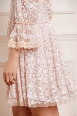 Needle & Thread Holding LTD Filigree Lace Sequin Mini Dress All - Womenswear 16 Needle & Thread Holding LTD Filigree Lace Sequin Mini Dress All - Womenswear