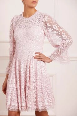 Needle & Thread Holding LTD Filigree Lace Sequin Mini Dress All - Womenswear