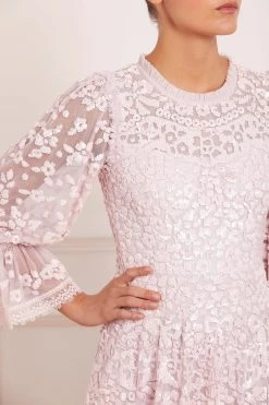 Needle & Thread Holding LTD Filigree Lace Sequin Mini Dress All - Womenswear