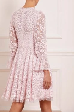 Needle & Thread Holding LTD Filigree Lace Sequin Mini Dress All - Womenswear