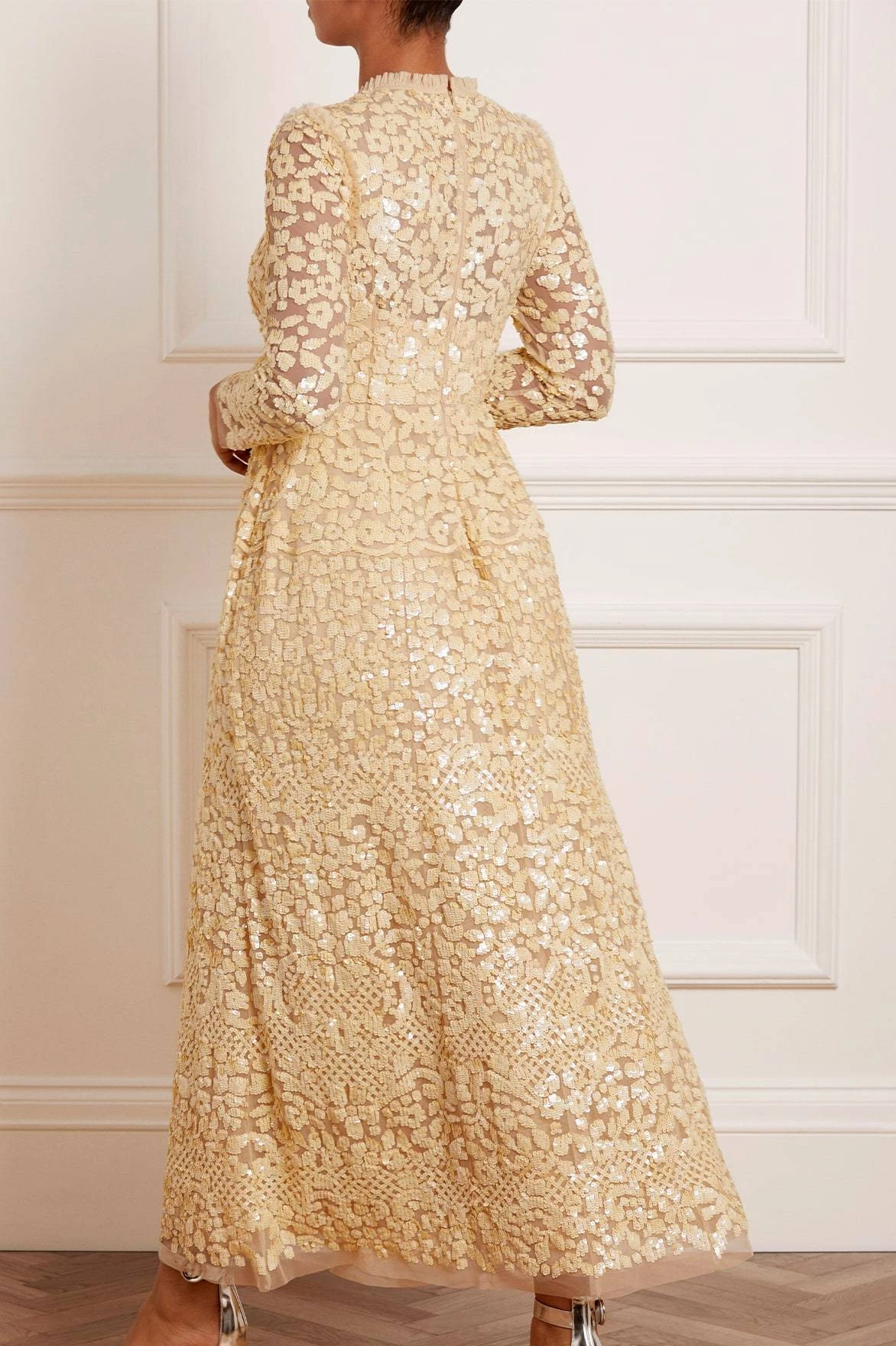 Needle & Thread Holding LTD Floral Daze Sequin Ankle Gown 8 Needle & Thread Holding LTD Floral Daze Sequin Ankle Gown