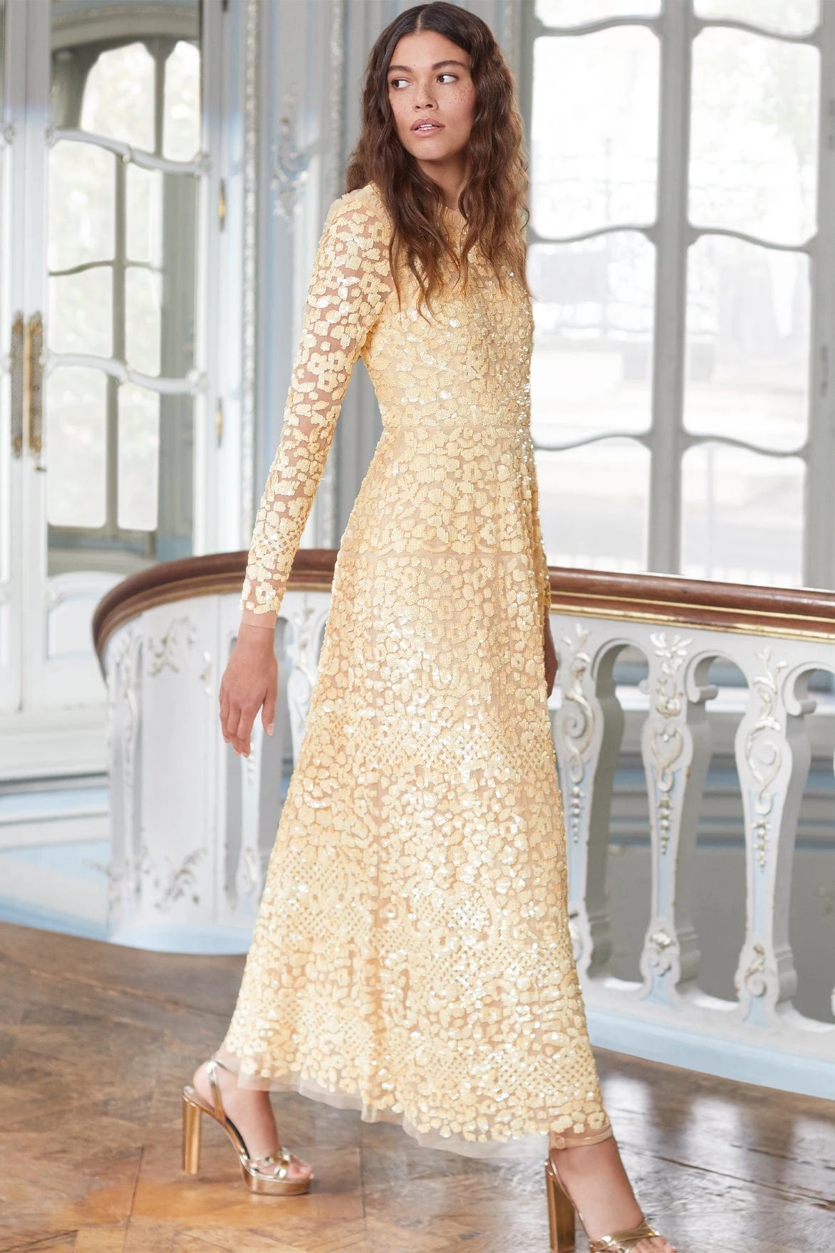 Needle & Thread Holding LTD Floral Daze Sequin Ankle Gown 9 Needle & Thread Holding LTD Floral Daze Sequin Ankle Gown