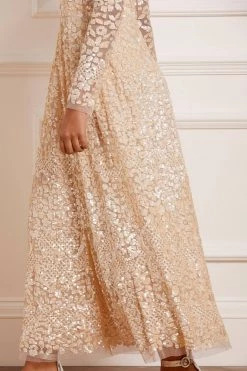 Needle & Thread Holding LTD Floral Daze Sequin Ankle Gown