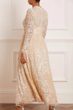 Needle & Thread Holding LTD Floral Daze Sequin Ankle Gown