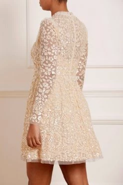 Needle & Thread Holding LTD Floral Daze Sequin Micro Mini Dress