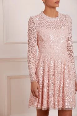 Needle & Thread Holding LTD Floral Daze Sequin Micro Mini Dress