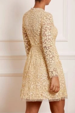 Needle & Thread Holding LTD Floral Daze Sequin Micro Mini Dress