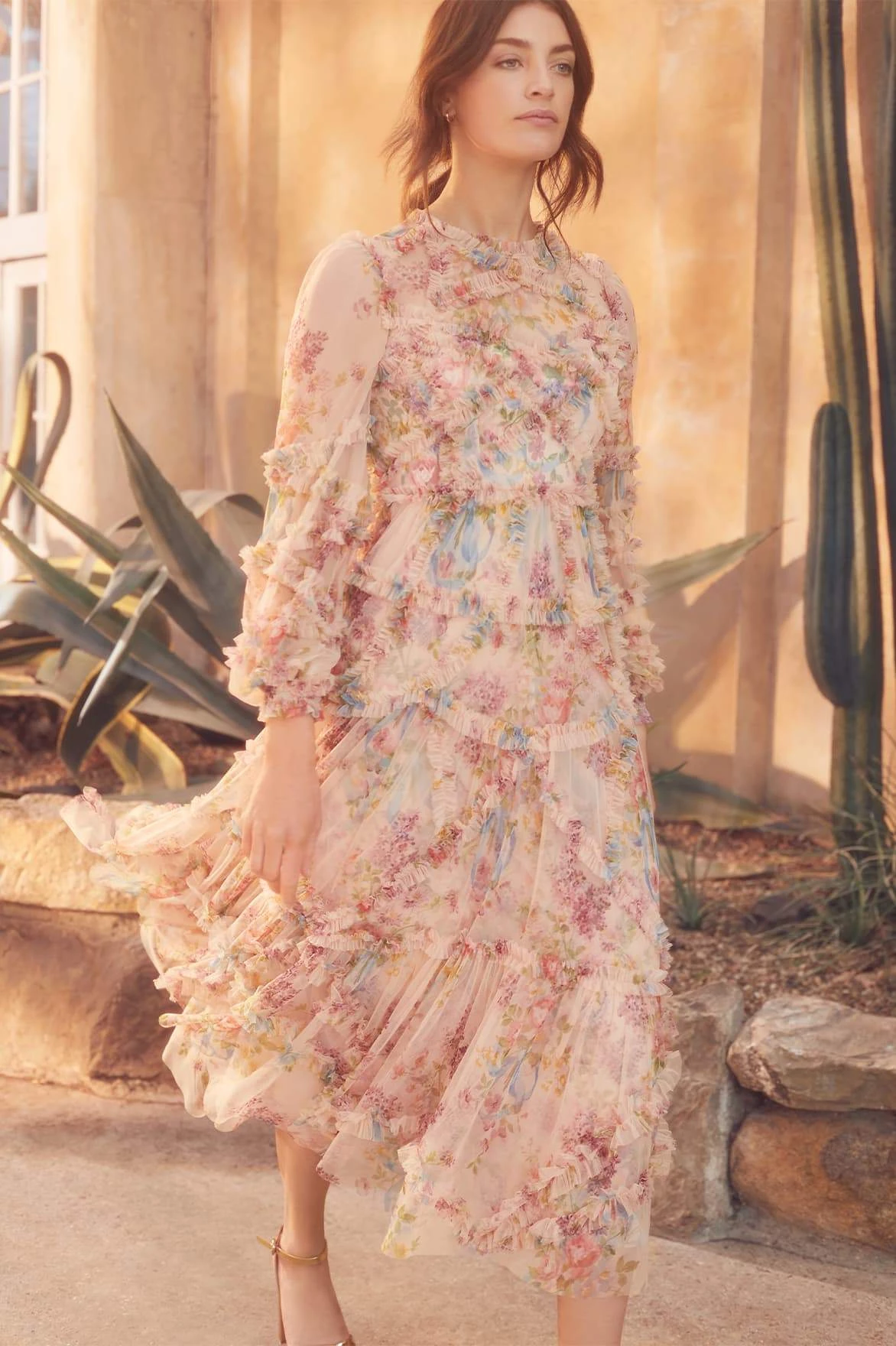 Needle & Thread Holding LTD Floral Diamond Ruffle Ballerina Dress All - Womenswear 6 Needle & Thread Holding LTD Floral Diamond Ruffle Ballerina Dress All - Womenswear