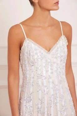 Needle & Thread Holding LTD Floral Evermore Sequin Cami Ankle Gown