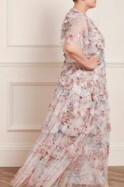 Needle & Thread Holding LTD New Arrivals Floral Wonder Ruffle Gown