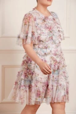 Needle & Thread Holding LTD New Arrivals Floral Wonder Ruffle Mini Dress