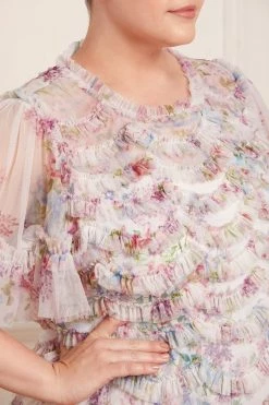 Needle & Thread Holding LTD New Arrivals Floral Wonder Ruffle Mini Dress