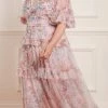 Needle & Thread Holding LTD New Arrivals Floral Wonder V-Neck Ankle Gown