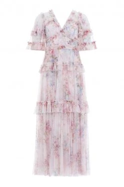 Needle & Thread Holding LTD New Arrivals Floral Wonder V-Neck Ankle Gown