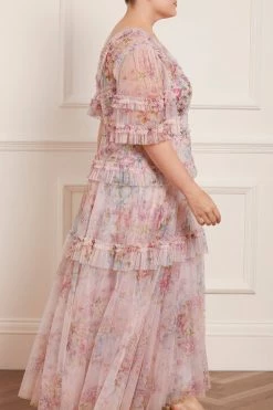 Needle & Thread Holding LTD New Arrivals Floral Wonder V-Neck Ankle Gown