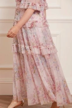 Needle & Thread Holding LTD New Arrivals Floral Wonder V-Neck Ankle Gown