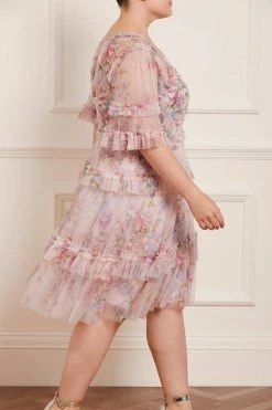 Needle & Thread Holding LTD New Arrivals Floral Wonder V-Neck Midi Dress